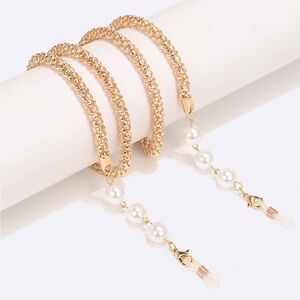Gold Pearl Accent eyewear Chain A1682